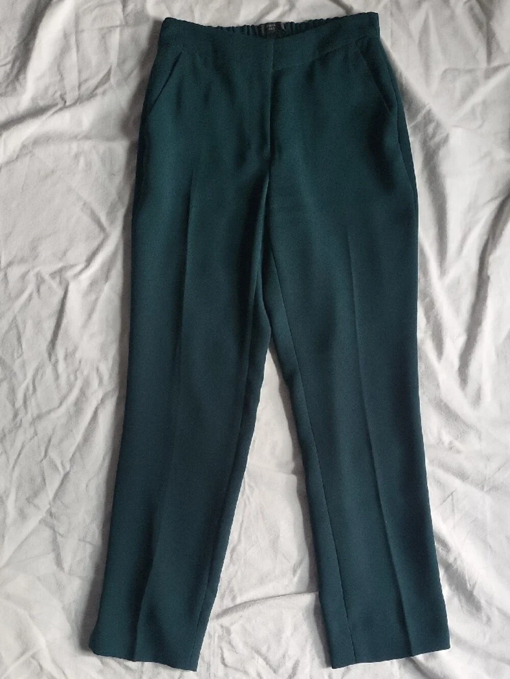 Pine Green J. Crew Tailored Easy Pant In 365 Crepe